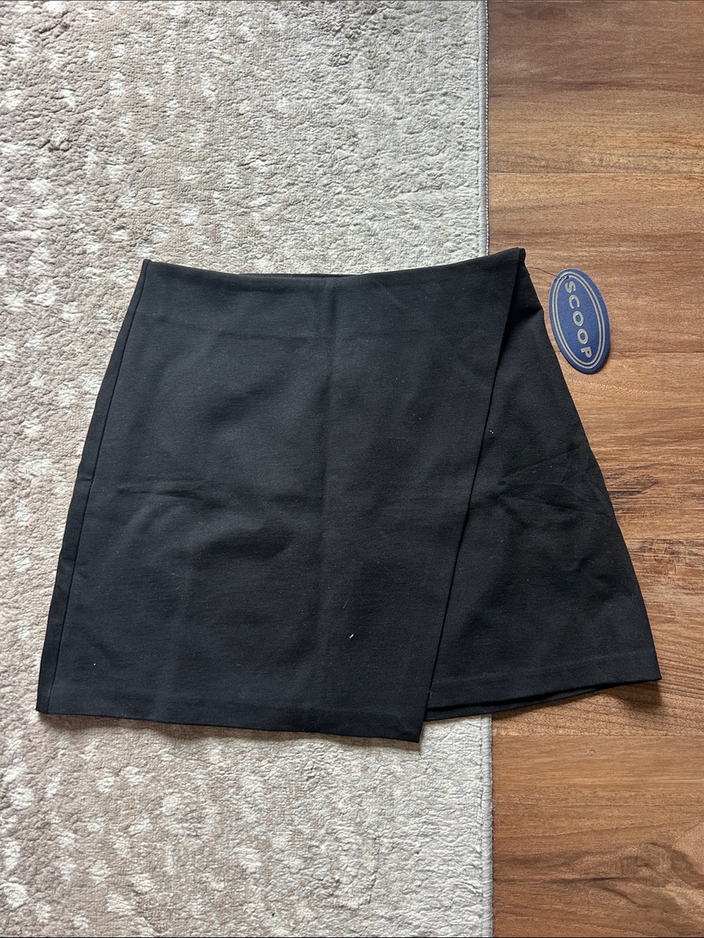 scoop fold over mini skirt